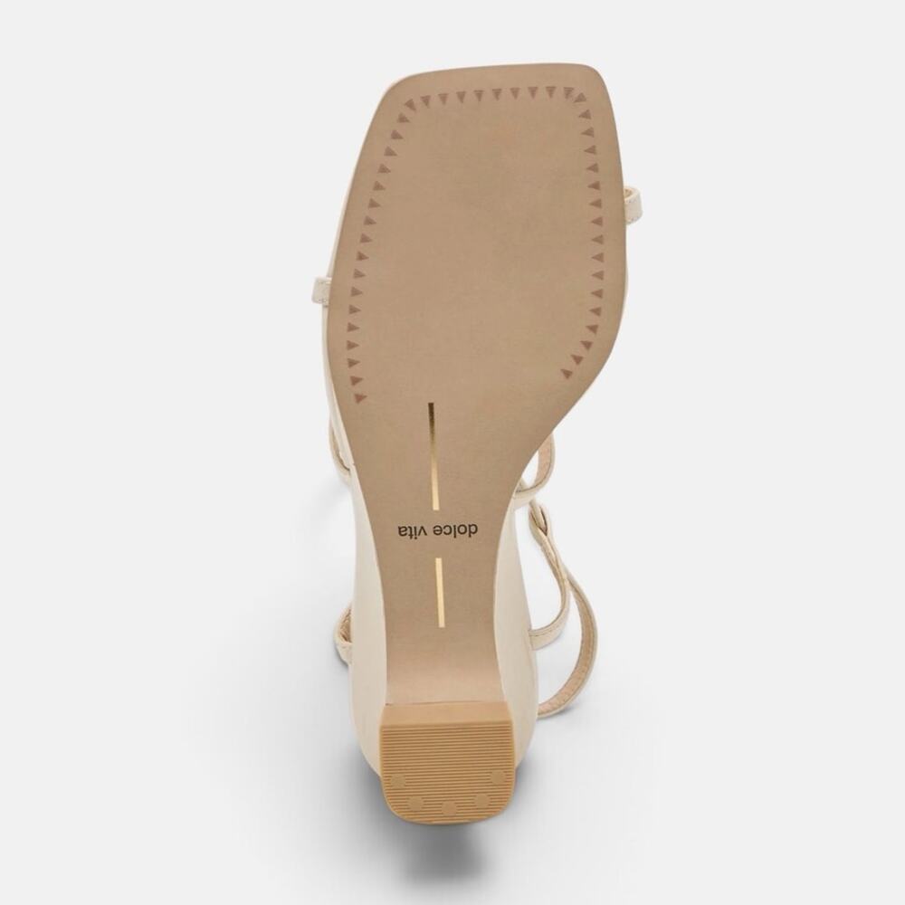 Dolce Vita Womens Aylee Toe-Ring Strappy Sculpted Wedge Sandals Cream Size 7 NIB - Picture 9 of 9